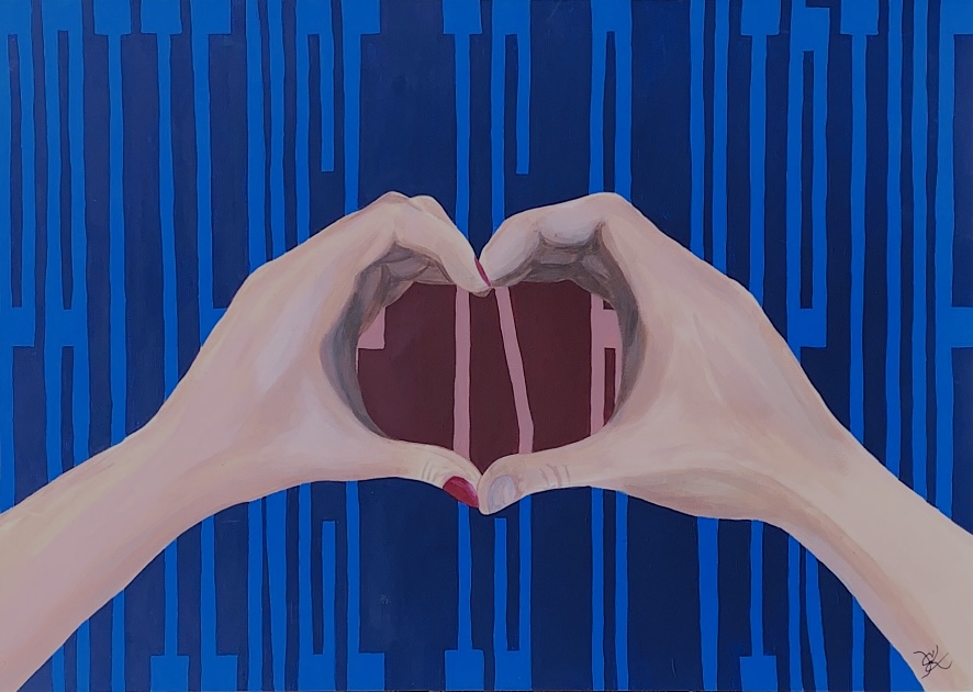 Two hands forming a heart shape