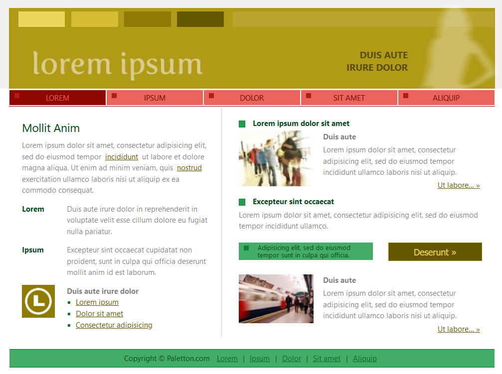 Palette website example
