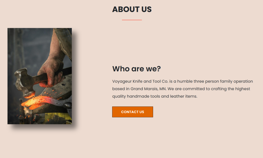 Screenshot of web page