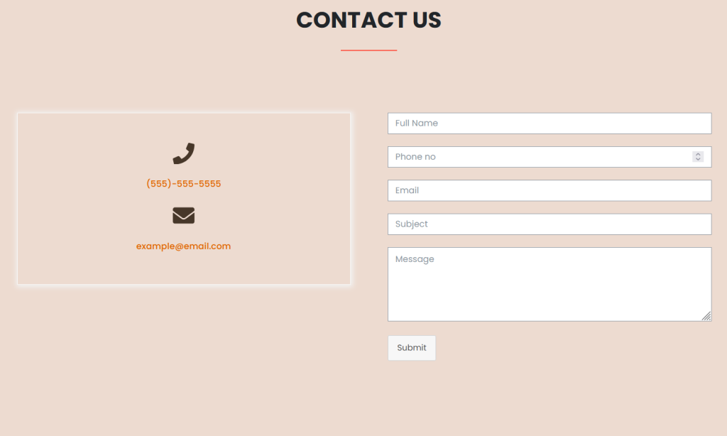 Screenshot of web page