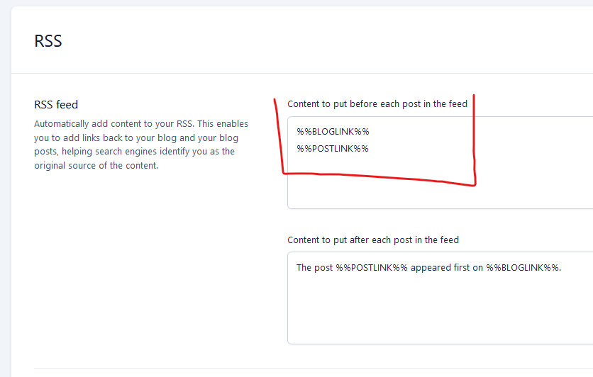 YoastSEO settings