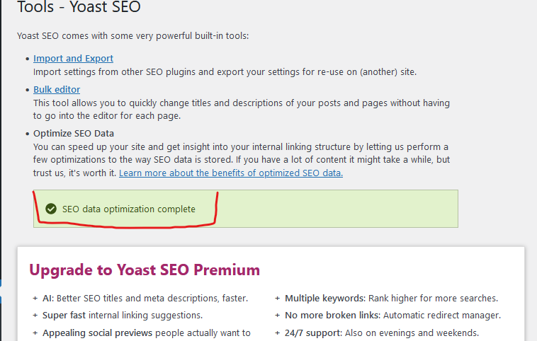 YoastSEO settings