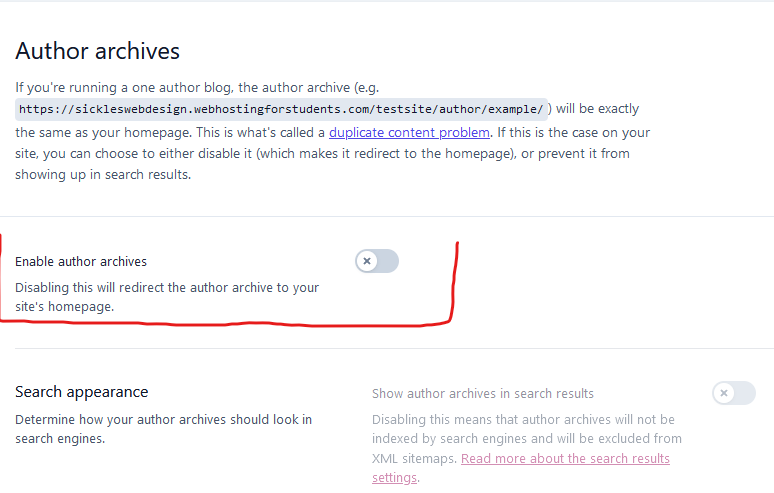 YoastSEO settings