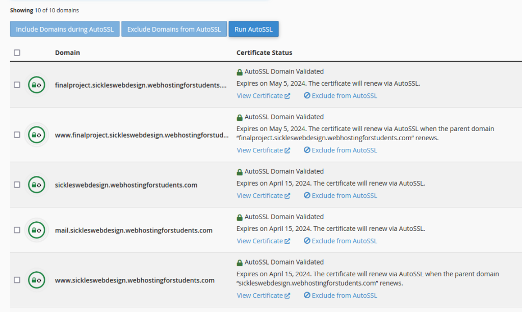 SSL status
