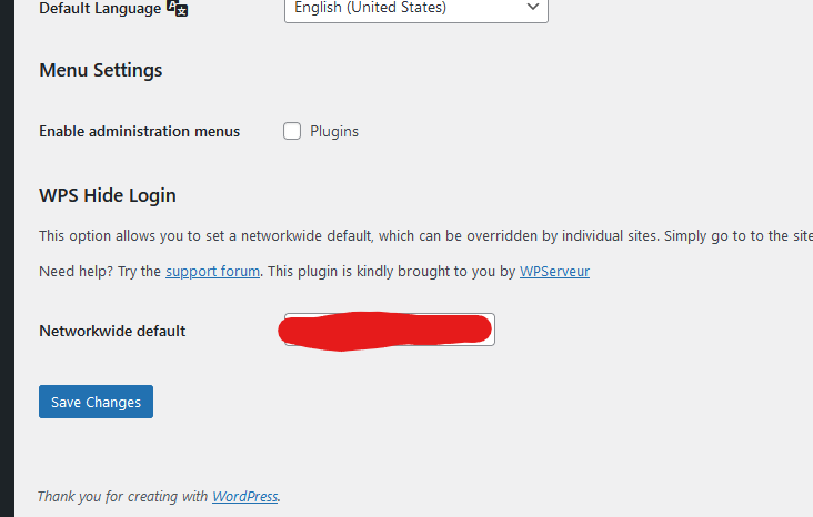 WPS Hide Login plugin