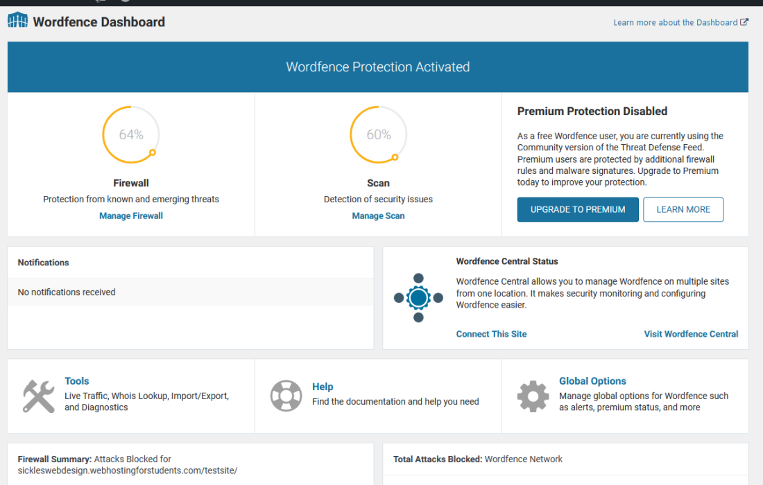 WordFenceDashboard