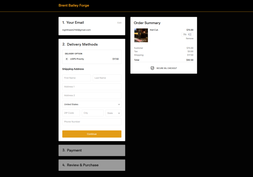 An e-commerce payment page
