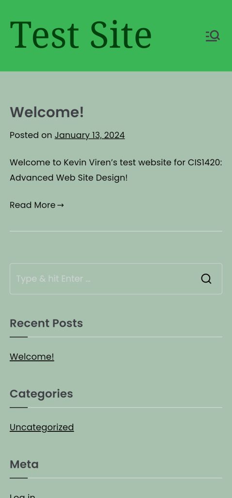 Home page - screenshot