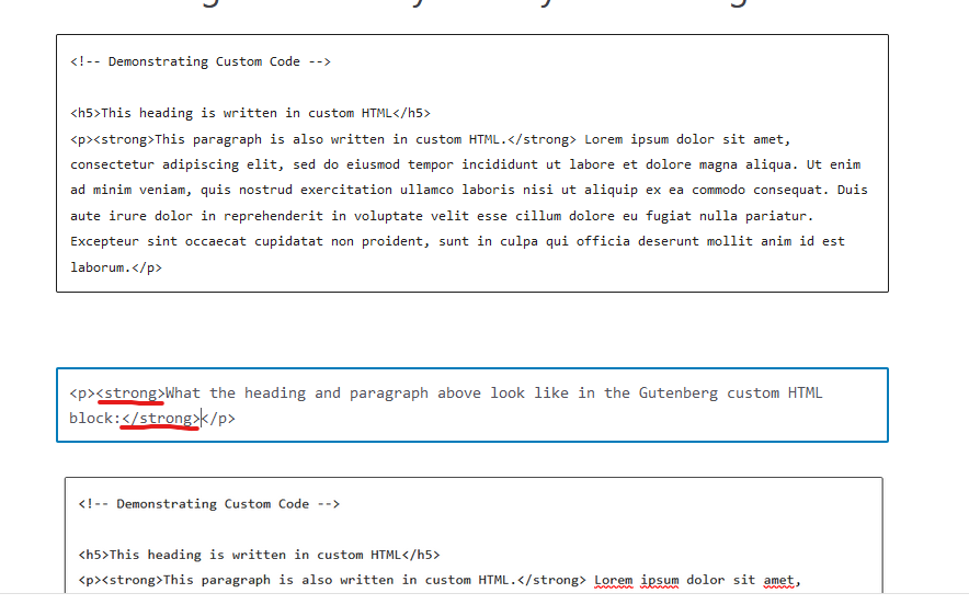 Editing HTML