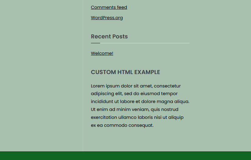 sidebar widget