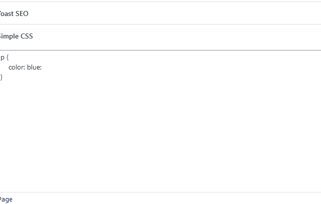 Simple CSS plugin for editing CSS