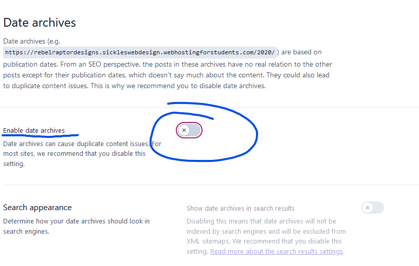 YoastSEO Settings